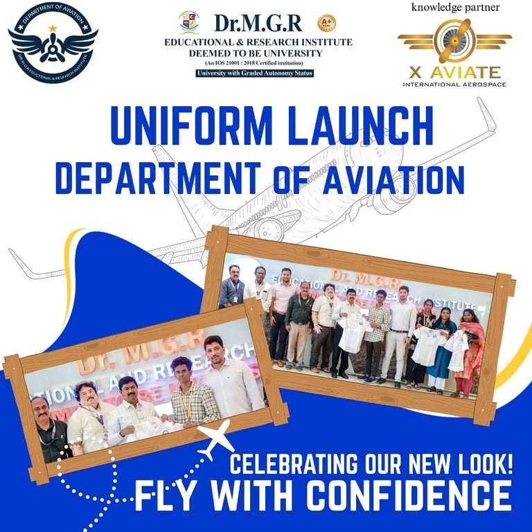 Uniform Distribution Ceremony at Dr MGR Aviation Academy
