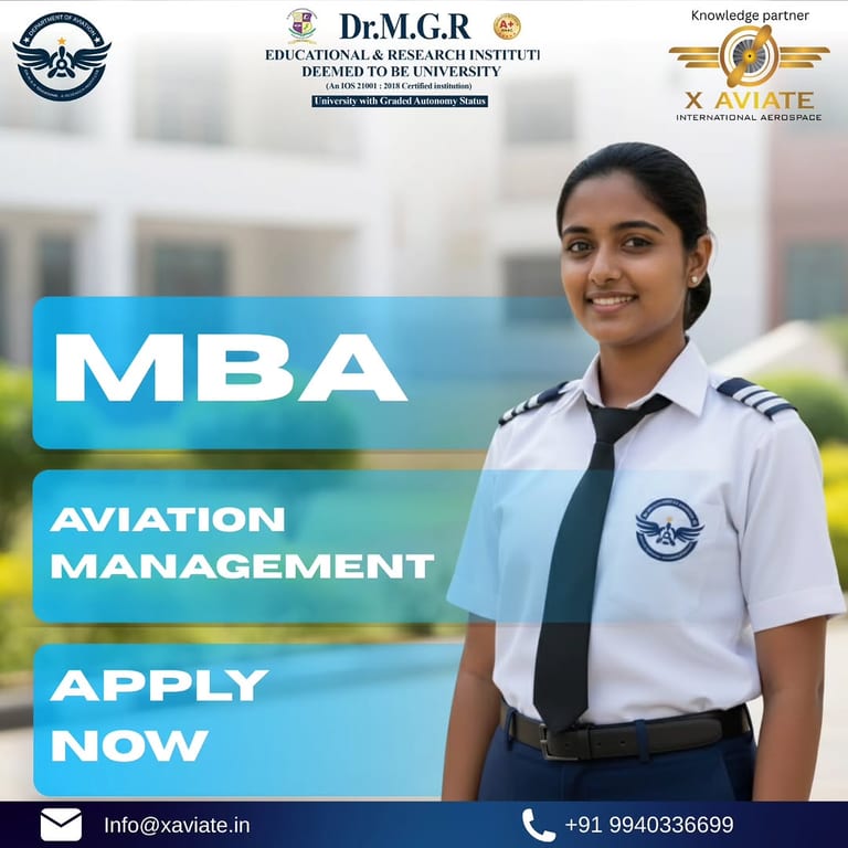 MBA in Aviation Management at Dr MGR Aviation Academy