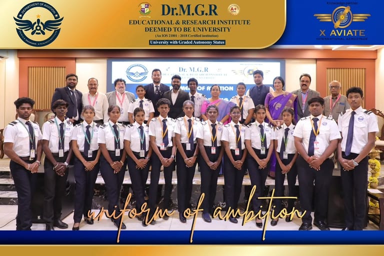Epaulettes Donning Ceremony 2025 at Dr MGR Aviation Academy