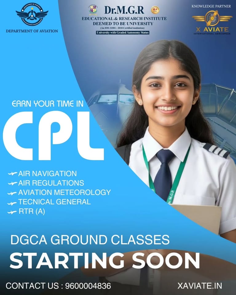 Dr MGR Aviation Academy Launches New DGCA Ground Classes