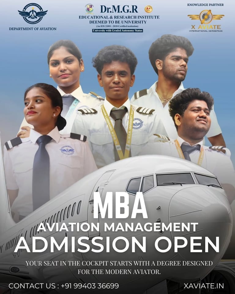 Lead the Skies: MBA Aviation Management at Dr MGR Aviation Academy