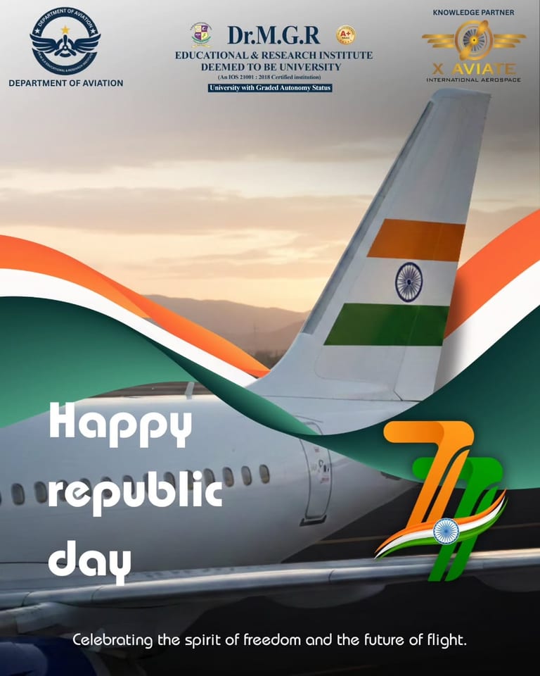 Dr MGR Aviation Academy Celebrates 77th Republic Day