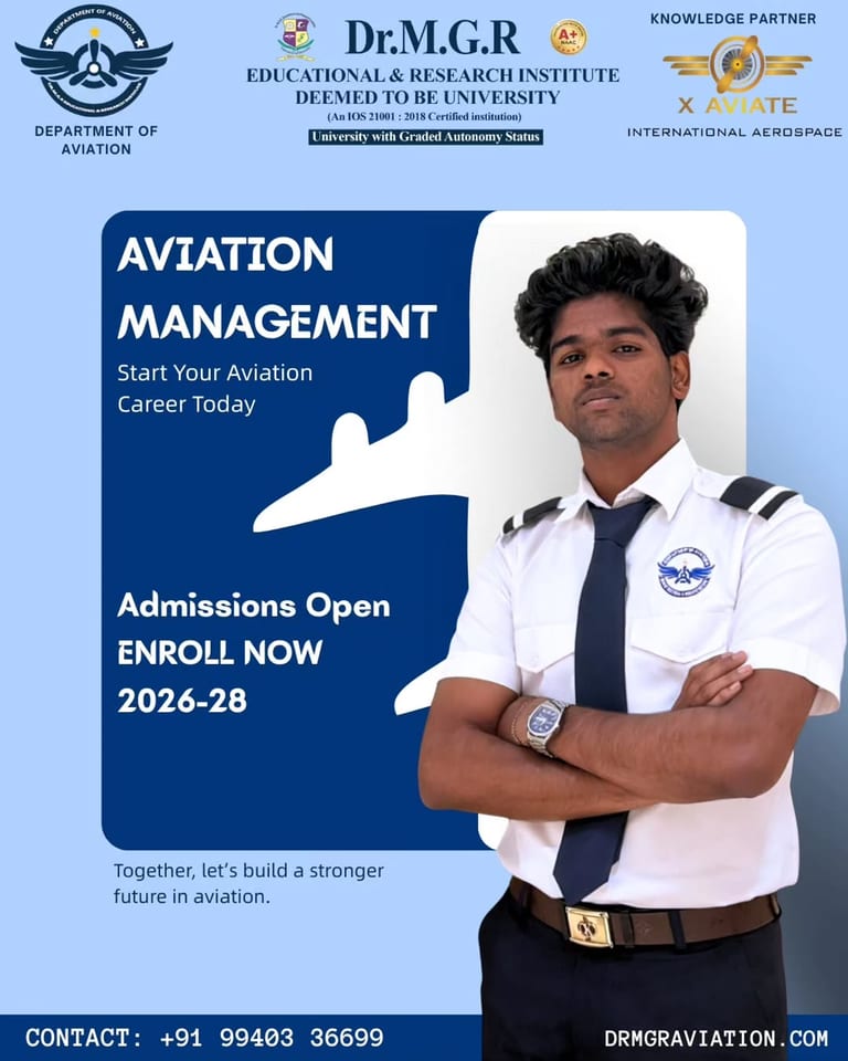 Why Aviation Management at Dr MGR Aviation Academy Matters