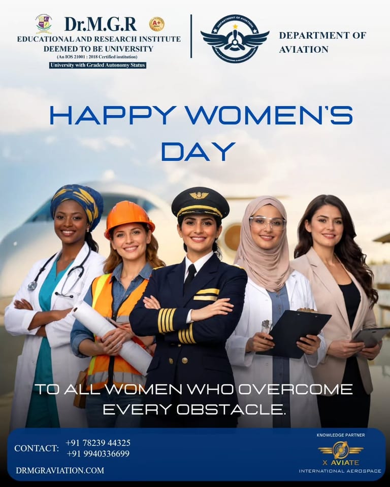Celebrating Women in Aviation at Dr MGR Aviation Academy