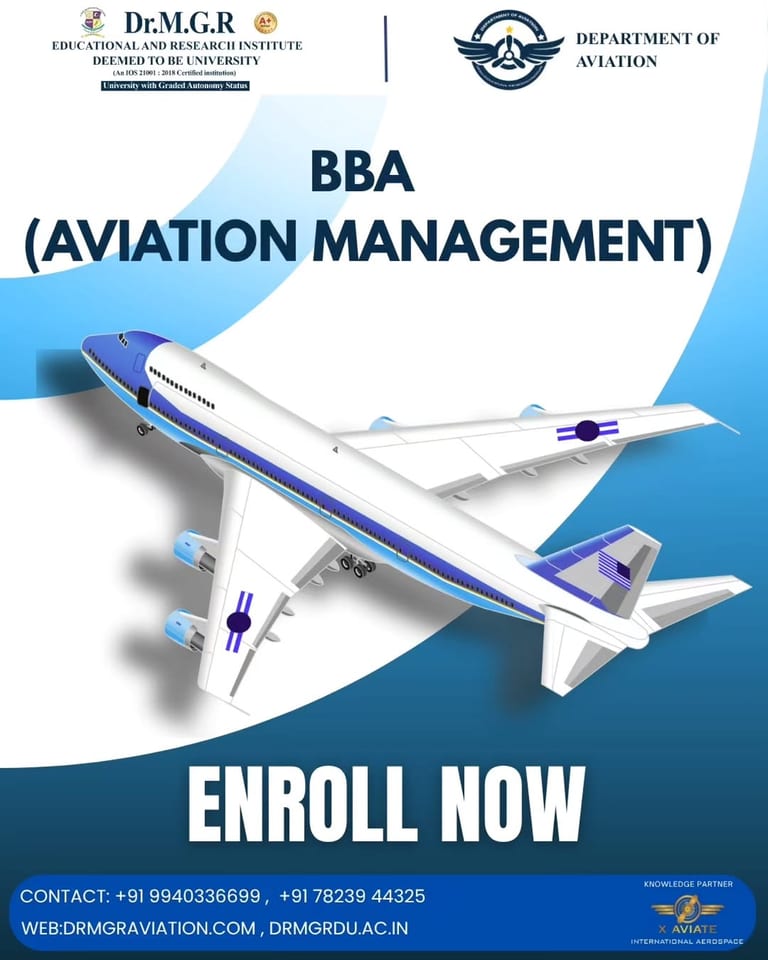 BBA Aviation Management Admissions Open at Dr MGR Aviation Academy