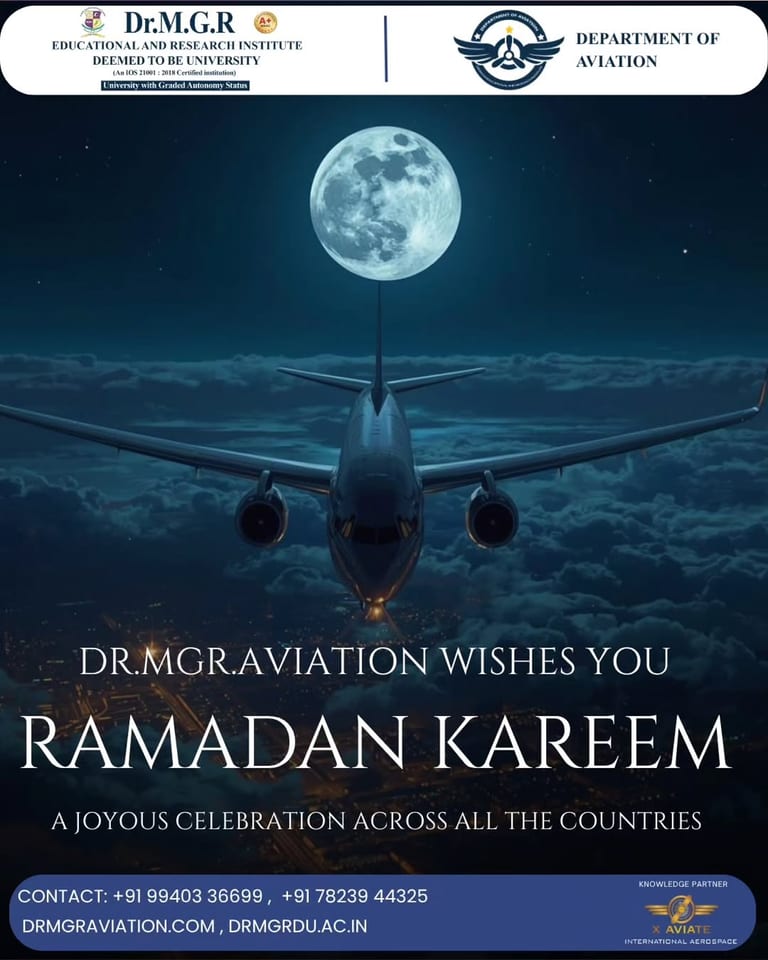 Ramadan Greetings from Dr MGR Aviation Academy