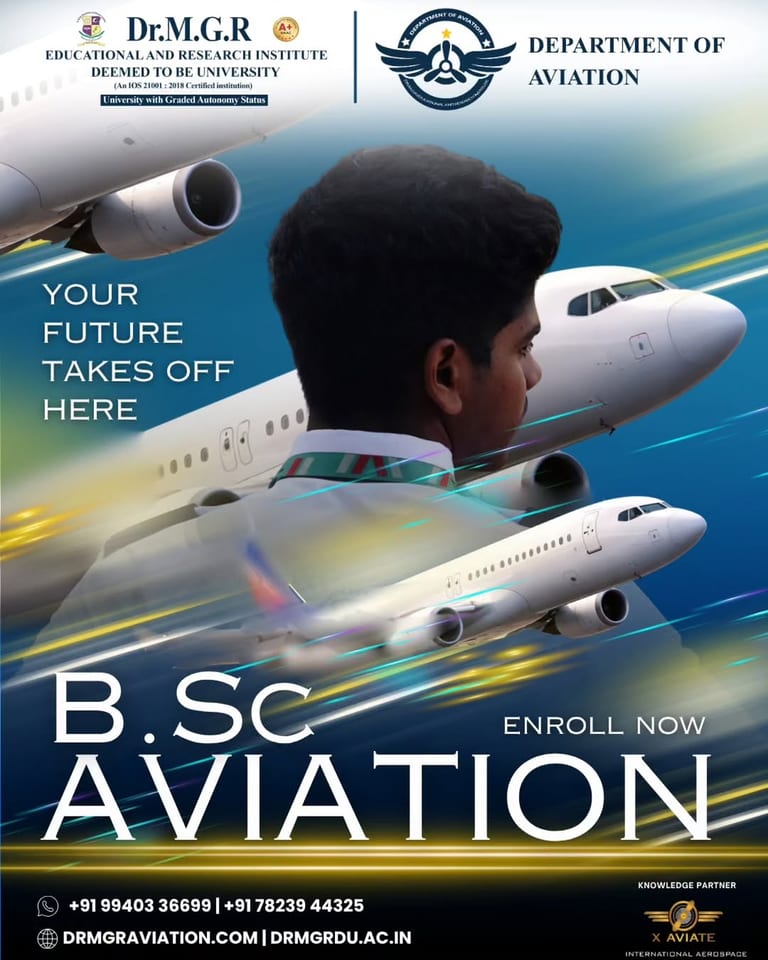 Start Your Career with B.Sc Aviation at Dr MGR Aviation Academy