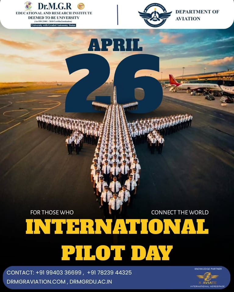 Celebrating International Pilot Day at Dr MGR Aviation Academy