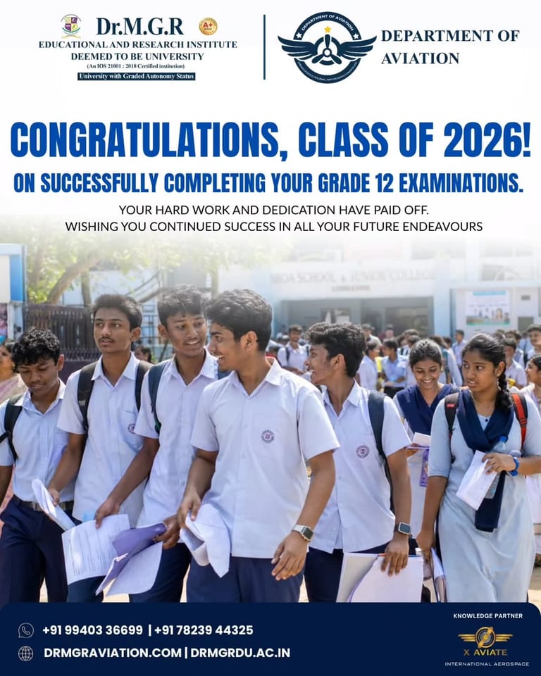Dr MGR Aviation Academy Congratulates the Class of 2026