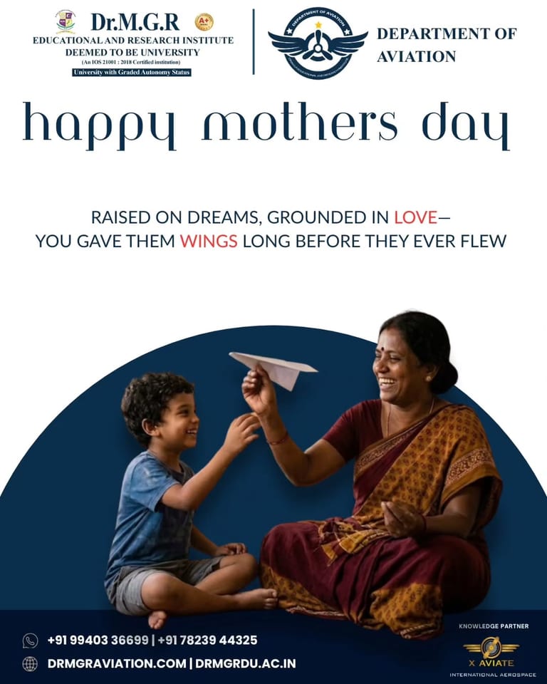Celebrating Mothers Day at Dr MGR Aviation Academy