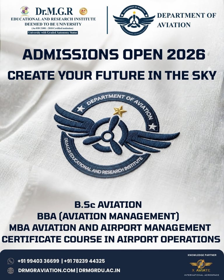 Dr MGR Aviation Academy Admissions 2026: Launch Your Career