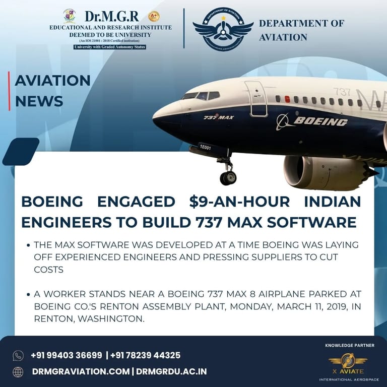 Boeing Outsourcing Update: Dr MGR Aviation Academy Insights