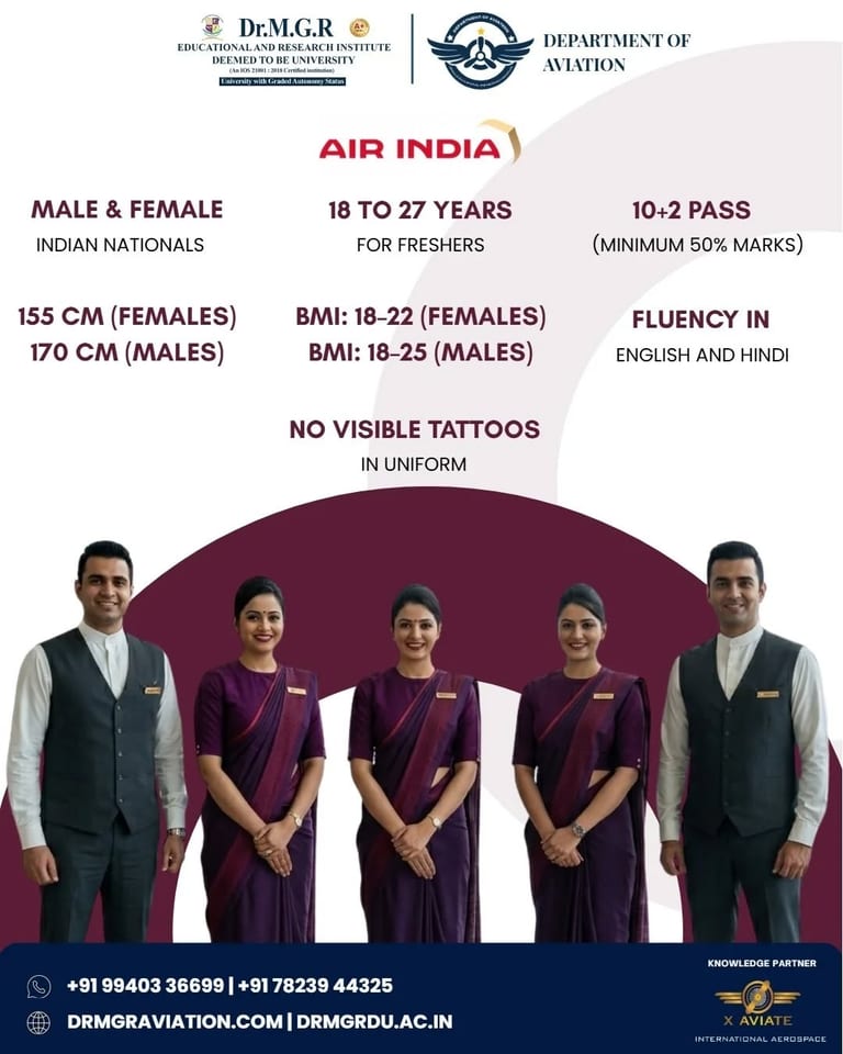 Launch Your Cabin Crew Career with Dr MGR Aviation Academy