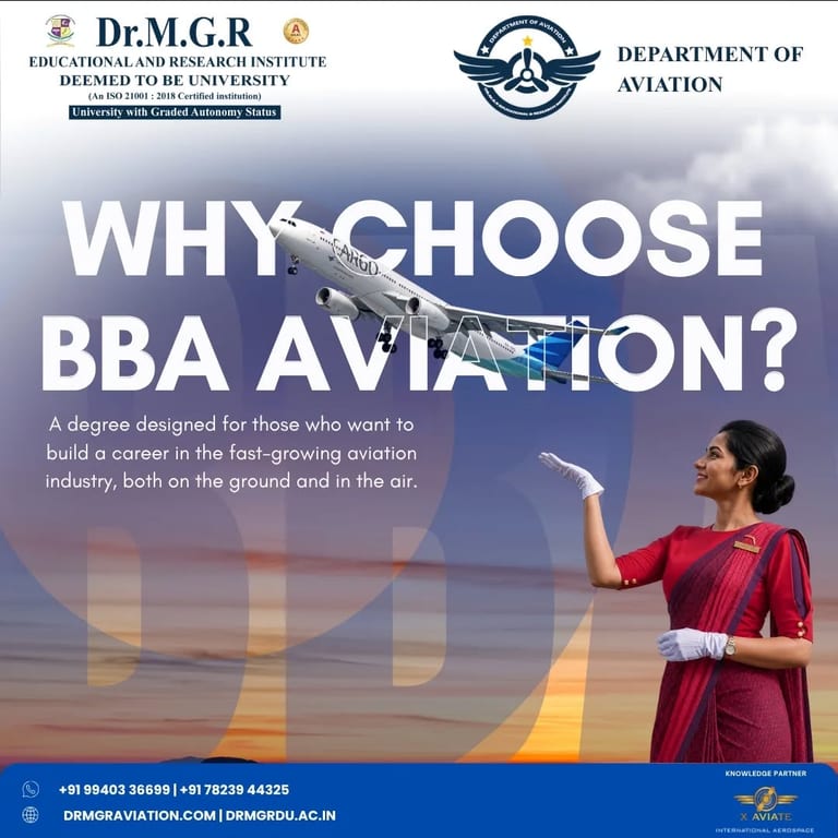 BBA in Aviation: Launch Your Career with Dr MGR Aviation Academy