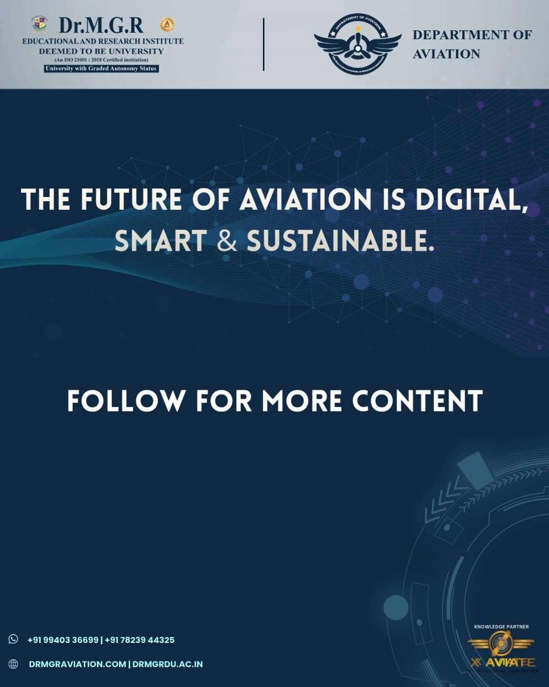 Future of Aviation Tech at Dr MGR Aviation Academy