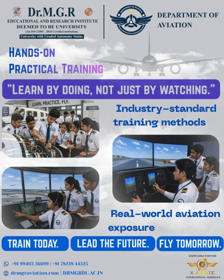 Why Hands-On Training Matters at Dr MGR Aviation Academy